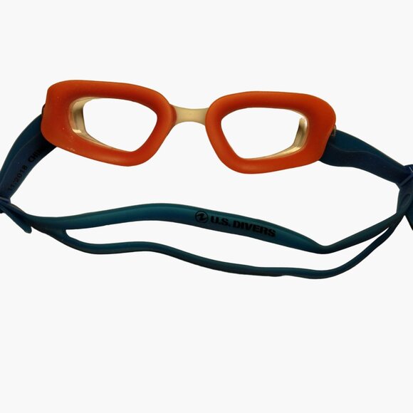 U S Divers Adjustable Swim Goggles Orange Blue - Picture 6 of 7